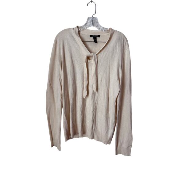 Lauren Ralph Lauren Silk and Cashmere Sweater Top Size XL - Picture 1 of 6